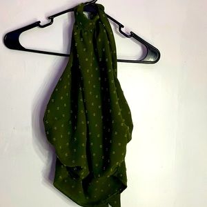 Green dotted sleeveless shirt from shein size xs